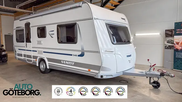 Fendt Saphir 540 TF Markis med väggar Besiktigad välvårdad Queenbed